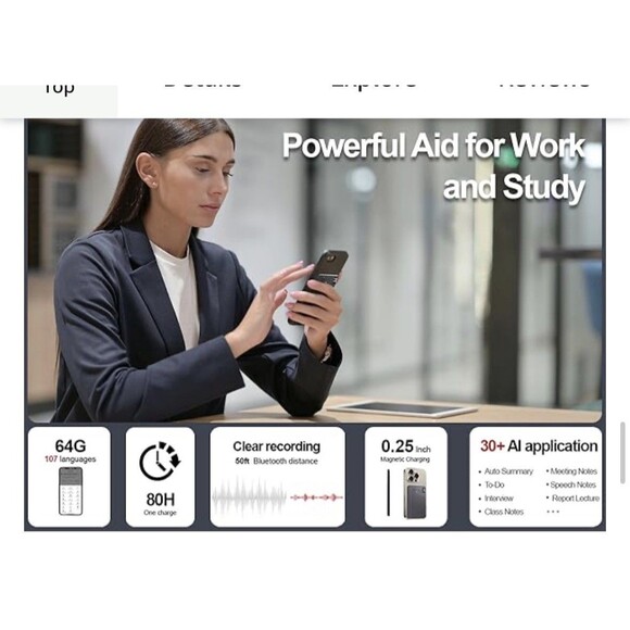 Banoshalo AI Voice Recorder Translation Transcription 107 Languages w ChatGPT - Picture 10 of 16